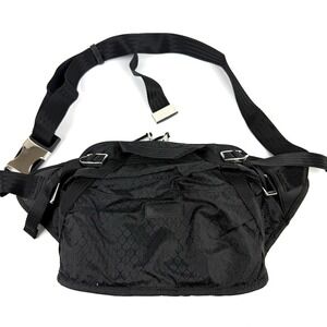Athleta Excursion Belt Bag Medium Black Nylon Waist Pack Unisex Brand New